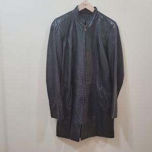 Dimitri long leather jacket